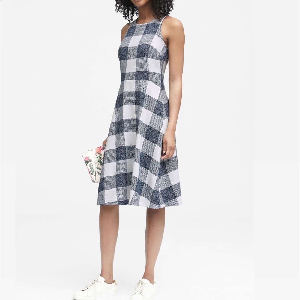 Banana Republic Gingham Skater Dress